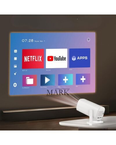 Игровой смарт проектор M300 MAX с 2 джойстиками и пультом для игр и кино