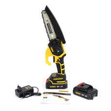 Портативна бездротова акумуляторна міні-пила сучкоріз із напівавтоматичним змащуванням ланцюга з кейсом для зберігання DeWalt DCM170N (24V, 5AH, 15 см)