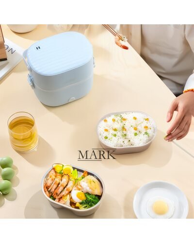 Электрический ланч-бокс для еды с подогревом на 2 отделения Electric Lunch Box LY-800 1л (205)