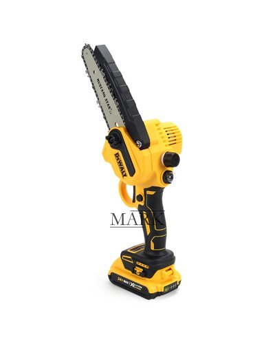 Мини-пила DeWalt DCM160N аккумуляторная, с полуавтоматической смазкой цепи (24V, 4AH, шина 15 см) в кейсе