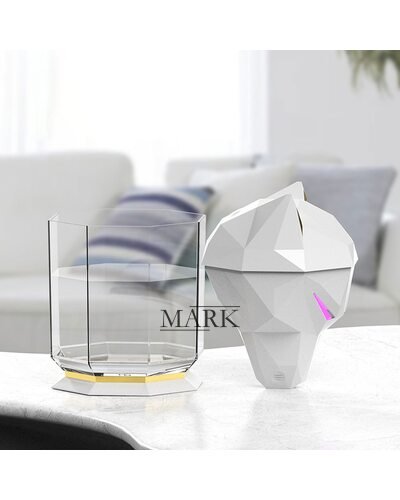 Портативный бытовой увлажнитель воздуха с хлопковым фильтром в виде головы волка 650 мл 5295, Белый (205)