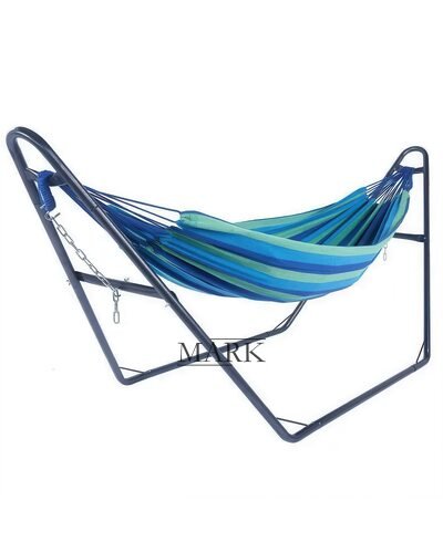 Подвесной гамак на поселенной подставке EOS 8001 300см*75см*120см Сине-зеленый (SHRK)