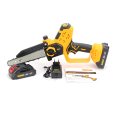Портативна бездротова акумуляторна міні-пила сучкоріз із кейсом для зберігання DeWalt DCM190HN (24 В, 5 Аh)