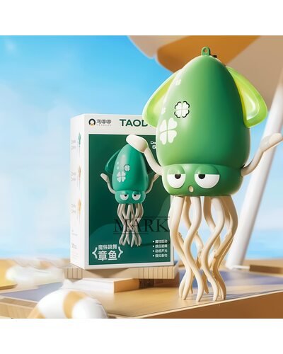 Детская интерактивная игрушка танцующий осьминог c удочкой Squid Toys Dance 158-21C Зеленый (OC)