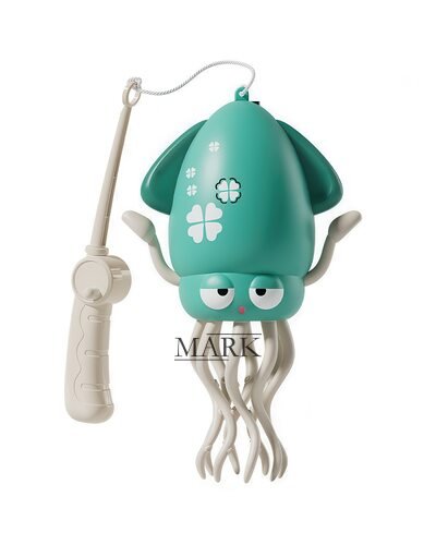 Детская интерактивная игрушка танцующий осьминог c удочкой Squid Toys Dance 158-21C Зеленый (OC)