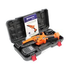 Портативний акумуляторний гілкоріз з LED індикатором рівня заряду та функцією змащування ланцюга Husqvarna 75iXP KIT (36В, 6Аh)