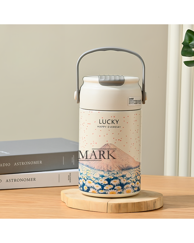 Стильная термочашка для чая с фильтром и трубочкой 550 мл нержавеющая сталь, Lucky (1142)