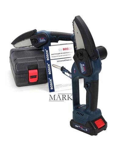 Аккумуляторная мини-пила Bosch UniversalChain 24 (24V, 4Аh, шина 10 см) защитная крышка, в кейсе