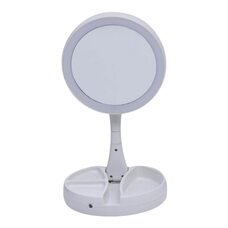 Косметичне дзеркало My Fold Away Mirror з підставкою для дрібниць та підсвічуванням (957)