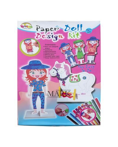 Детский набор для творчества аппликация-раскраска WG50014 "Paper Doll Design Kit" (NI)