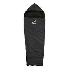 Туристичний одномісний спальний мішок з синтепоном TANU -17С°, 350 г/м2, 215х80 см Чорний (BR)