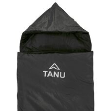 Туристичний одномісний спальний мішок з синтепоном TANU -17С°, 350 г/м2, 215х80 см Чорний (BR)