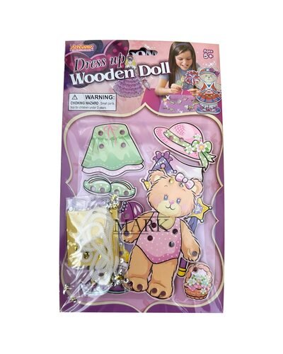 Развивающий набор для творчества для детей шнуровка надень куклу DWD-DW1004 Мишка (NI)