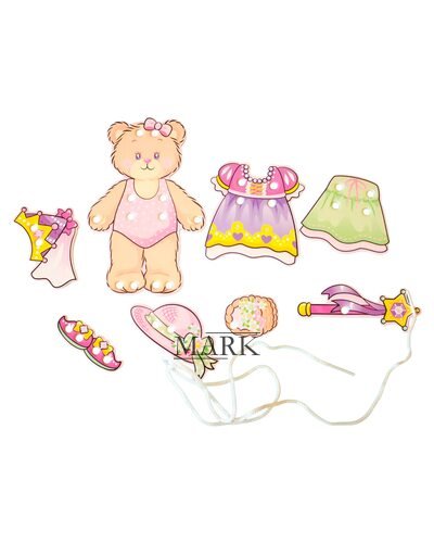 Развивающий набор для творчества для детей шнуровка надень куклу DWD-DW1004 Мишка (NI)