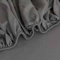 Простынь-наматрасник на резинке GSG-033 200х220+28 см Серый