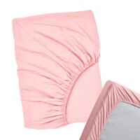 Простынь-наматрасник на резинке GSG-033 200х220+28 см Розовый