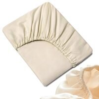 Простынь-наматрасник на резинке GSG-033 200х220+28 см Молочный