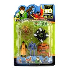Дитячий ігровий набір G01966/0803-7 BEN10 4 фігурки: Жук+Краб+Іон+Адватай 5 серії та годинник (NI)