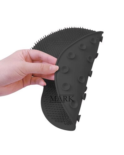 Массажная мочалка для ежедневного ухода за кожей на присосках, Черный