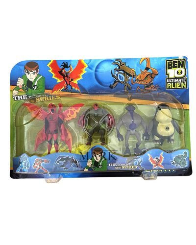 Детский игровой набор G01982/0842-3 Ben10 5 серии 4 фигурки (Крылатый+Обезьяна-паук+Бливка+Рук)(NI)