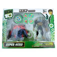 Дитячі ігрові фігурки зі звуком та світяться, 2 шт. G11979/0843-4 BEN10 5 серії + годинник і диски (NI)