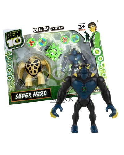 Детский игровой набор G11983/0843-7 Ben10 5 серии 2 фигурки (Ураган и Гумангозавр)+часы(NI)