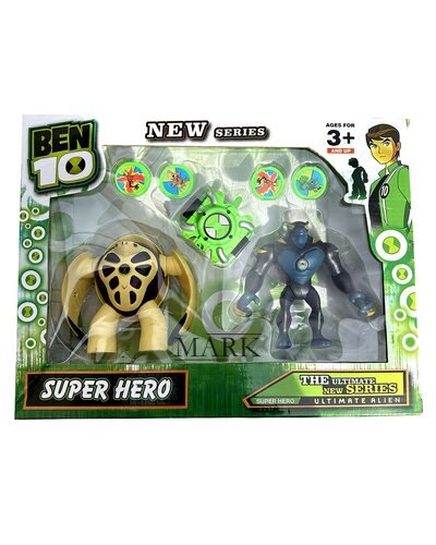 Детский игровой набор G11983/0843-7 Ben10 5 серии 2 фигурки (Ураган и Гумангозавр)+часы(NI)