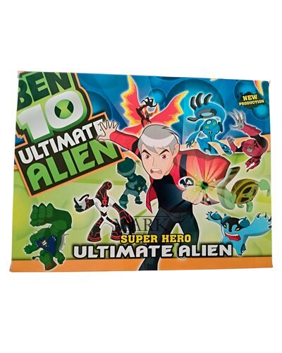 Игровой детский набор герои мультфильма G20421/SB191-6 БЕН10 2 фигурки + часы с дисками + 2 пистолета (NI)