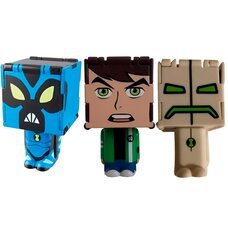 Дитячий набір іграшок-фігурок трансформери + годинник з дисками + пістолет у коробці G20419/SB191-4 БЕН10 (NI)