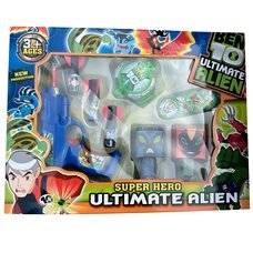 Набір іграшок для дітей фігурки трансформери + годинник з дисками + пістолет G20418/SB191-3 БЕН10 (NI)