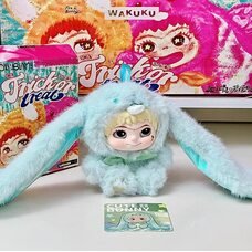 Дитяча подарункова колекційна іграшка-брелок сюрприз з вушками Wakuku Вакуку в коробці