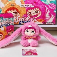 Дитяча подарункова колекційна іграшка-брелок сюрприз з вушками Wakuku Вакуку в коробці