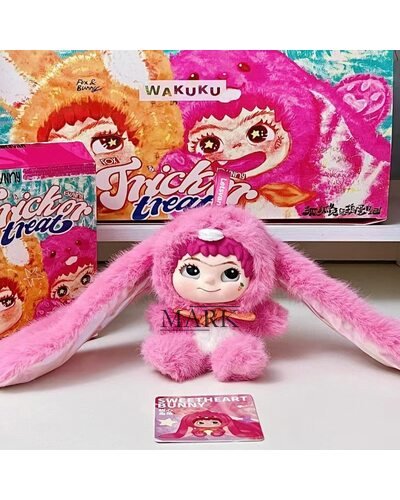 Детская подарочная коллекционная игрушка-брелок сюрприз с ушками Wakuku Вакуку в коробке