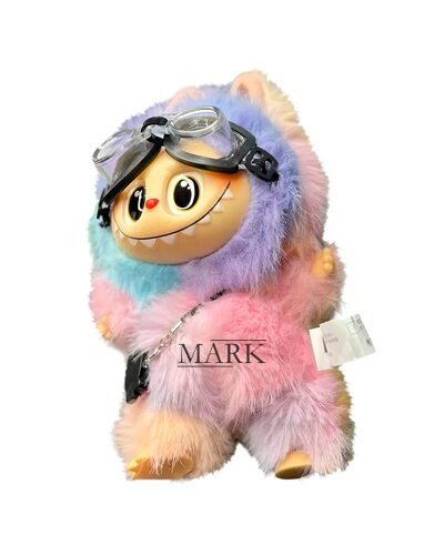 Мягкая пушистая маленькая игрушка-сюрприз брелок Labubu Серия №5 В очках