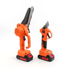 Портативная аккумуляторная мини-пила сучкорез с телескопическим штативом 2.4 м 2 аккумулятора в комплекте KIMIYO CH24-65 3 в 1 21V 7025-C