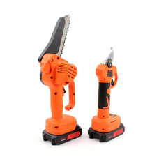 Портативная аккумуляторная мини-пила сучкорез с телескопическим штативом 2.4 м 2 аккумулятора в комплекте KIMIYO CH24-65 3 в 1 21V 7025-C