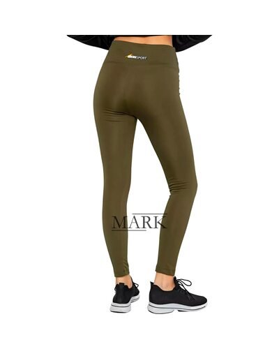 Демисезонные универсальные женские лосины на флисе DECOS 052 размер М Хаки (ВОТ)