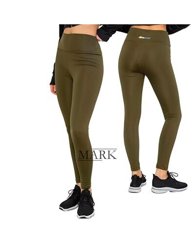 Демисезонные универсальные женские лосины на флисе DECOS 052 размер XL Хаки (ВОТ)
