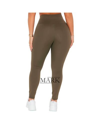 Демисезонные универсальные женские лосины на флисе DECOS 053 размер XXXL Хаки (ВОТ)