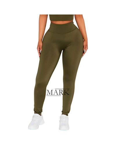 Демисезонные универсальные женские лосины на флисе DECOS 053 размер XXXXXXL Хаки (ВОТ)