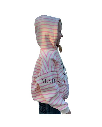 Детский демисезонный худи на флисе для девочек 6-12 лет SPARKLE Min Min размер 128 Бежево-розовый (SPRK)