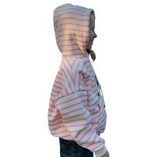 Дитячий демісезонний худі на флісі для дівчат 6-12 років SPARKLE Min Min розмір 146 Бежевий-рожевий (SPRK)