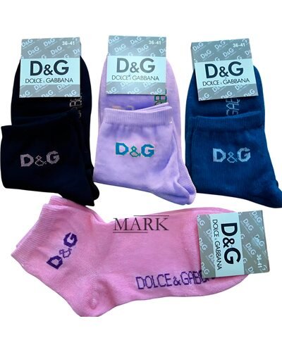 Набор коротких разноцветных женских носков микс 514/05760 (36-41) текстиль 12 шт (ВОТ)