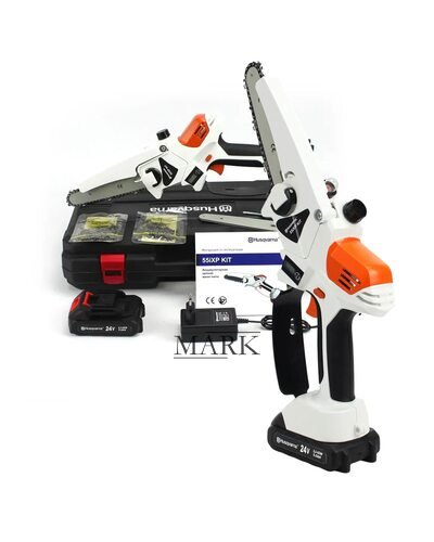 Аккумуляторная мини-пила Husqvarna 55iXP (24V, 5Аh), с индикатором батареи и автоматической смазкой в кейсе