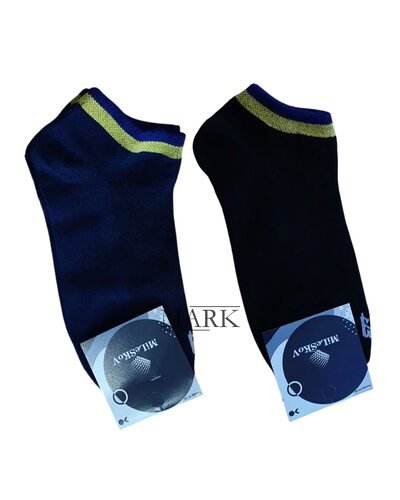 Мужские  стрейчевые короткие носки микс цветов 1185 (41-45) текстиль 12 шт (BOT)