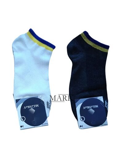 Мужские  стрейчевые короткие носки микс цветов 1185 (41-45) текстиль 12 шт (BOT)