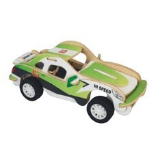 Набір для творчості збірна дерев'яна модель машинки Порше HL001 з інерційним рухом (NI)