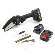 Портативний акумуляторний садовий гілкоріз з пластиковим кейсом та 2 змінними АКБ DeWalt DCM150N (24V, 5AH)