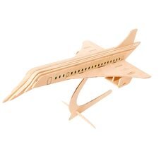 Дерев'яний 3D конструктор для дітей для розвитку збірні моделі 4 пластини P121 Конкорд (NI)