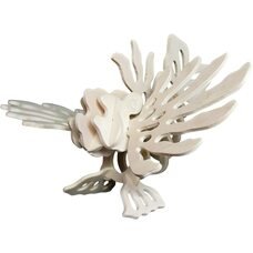 Універсальний дитячий дерев'яний 3D конструктор збірні моделі 4 пластини К002 Риби-Леви (NI)